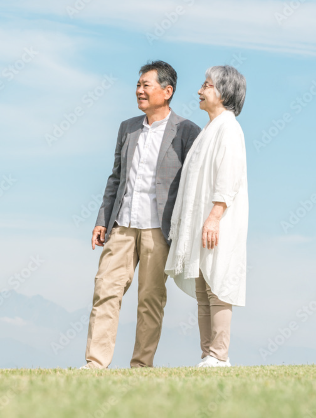 さがみ湖を眺めるご夫婦